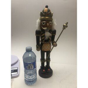 Wooden Traditional King Nutcracker 15" Holiday Decor Christmas